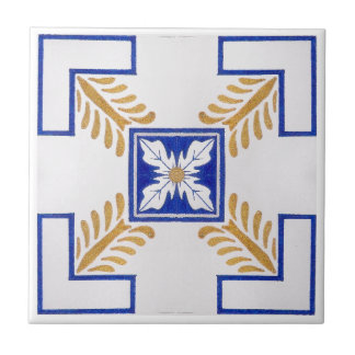 Bleu Blanc Jaune Azulejo Portugais Carreaux Motif