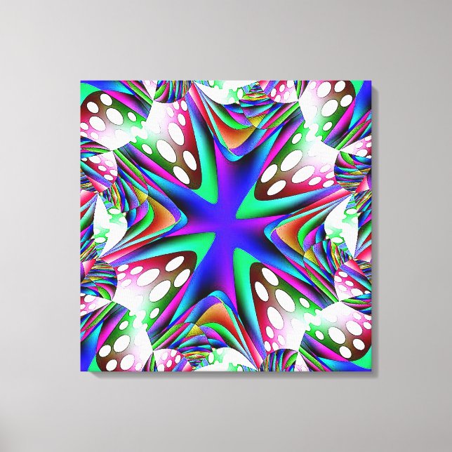 Bleu blanc points toile enveloppée (Recto)