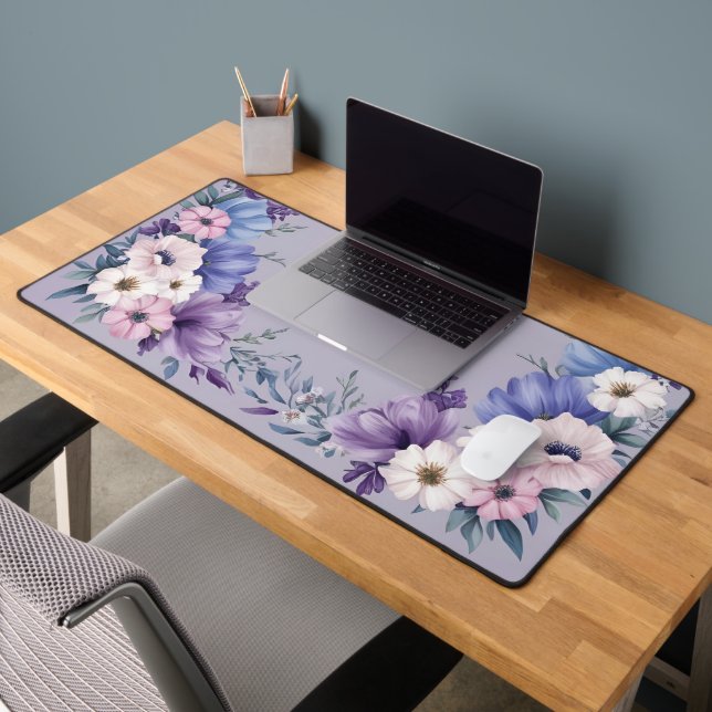 Bleu, blanc, rose et pourpre délicats fleurs estiv (Bureau 2)