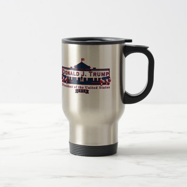 Bleu blanc rouge de Donald Trump tasse de café de (Droit)