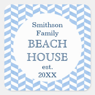 Bleu Bleu Bleu Bleu Bleu Beach House Autocollant p