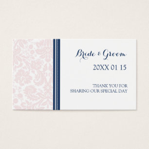 Bleu bleu marine Mariage damassé favori Tags