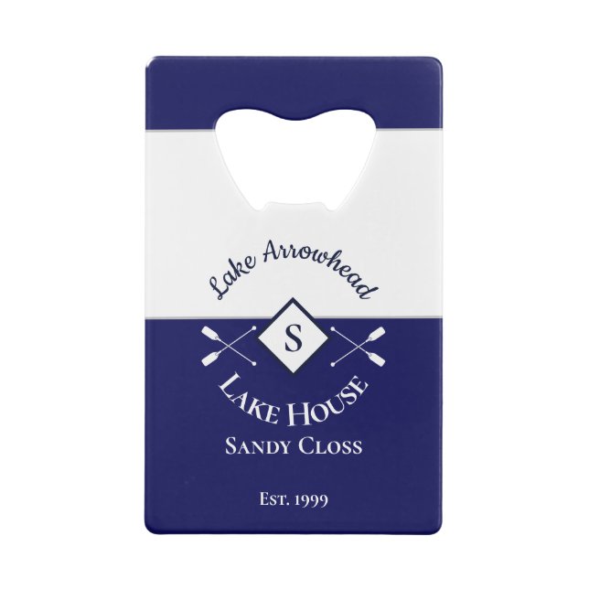 Bleu bleu marine Monogramme blanc Maison du lac (Dos)