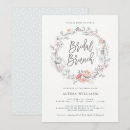 Bleu Boho Botanique Invitation Brunch