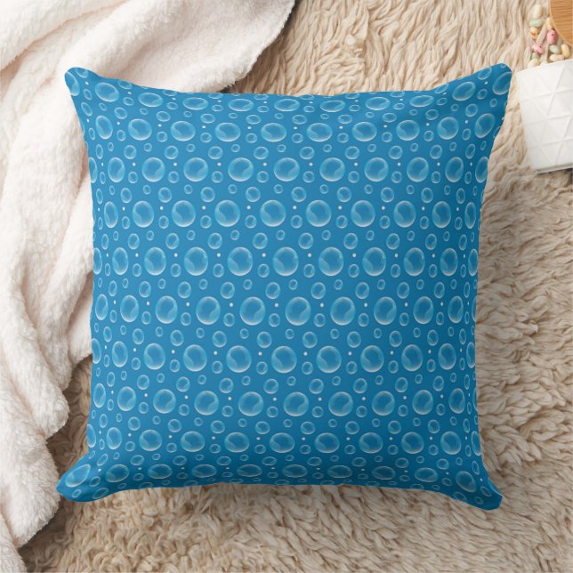 Bleu bulles Lancer oreiller (Couverture)