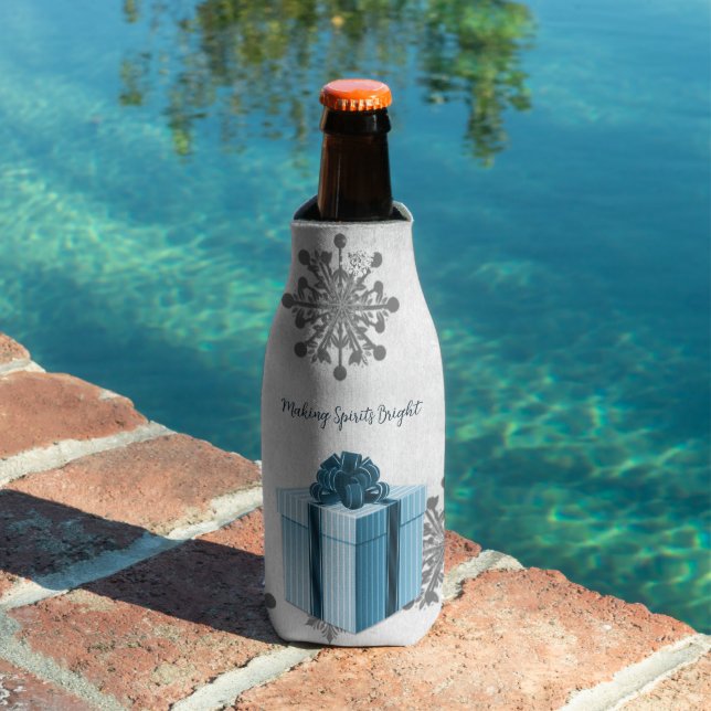 Bleu cadeau de Noël Glacière bouteille (Piscine in situ)