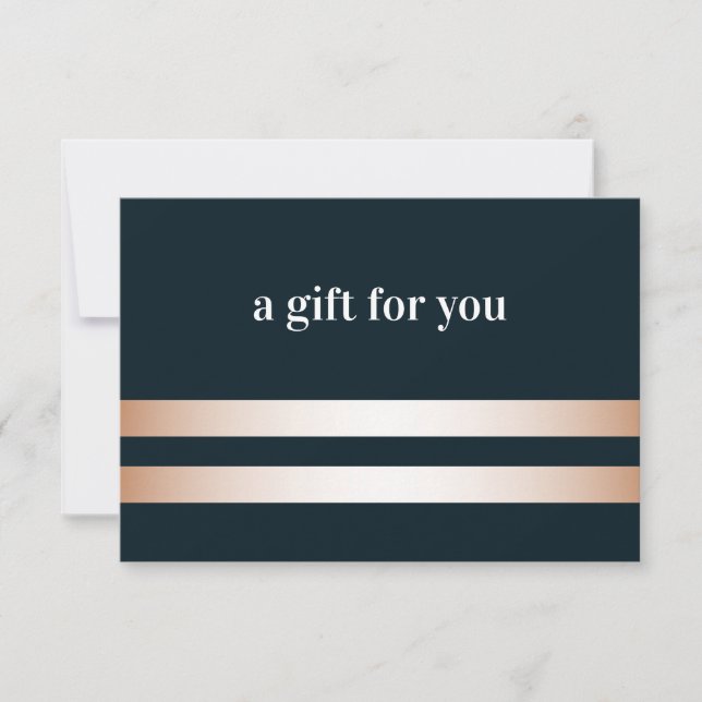 Bleu | Carte cadeau Rose Gold Elegant (Devant)