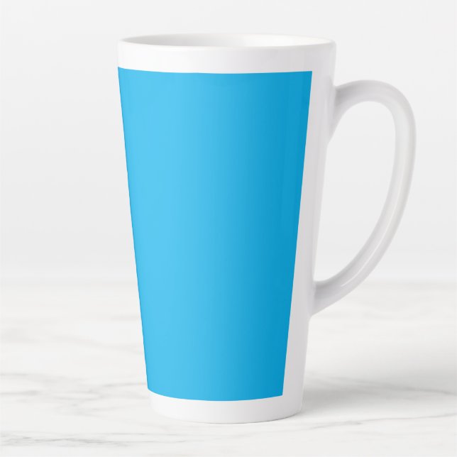 Bleu Ciel, Mug Latte Cérulean Lumineux (Droite)