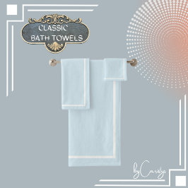 Bleu clair avec bordure blanche