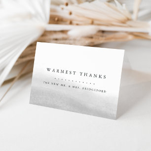 Bleu clair   Elégant Carte de remerciements Aquare