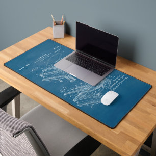 Bleu Clair Grand Piano Patent Desktop Mat