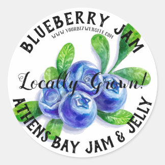 Bleu coloré Jam produit Étiquette d'entreprise