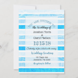 Bleu crackle Gratté Mariage invitations