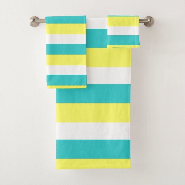 Bleu d'Aqua, jaune citron et blanc (En situation)