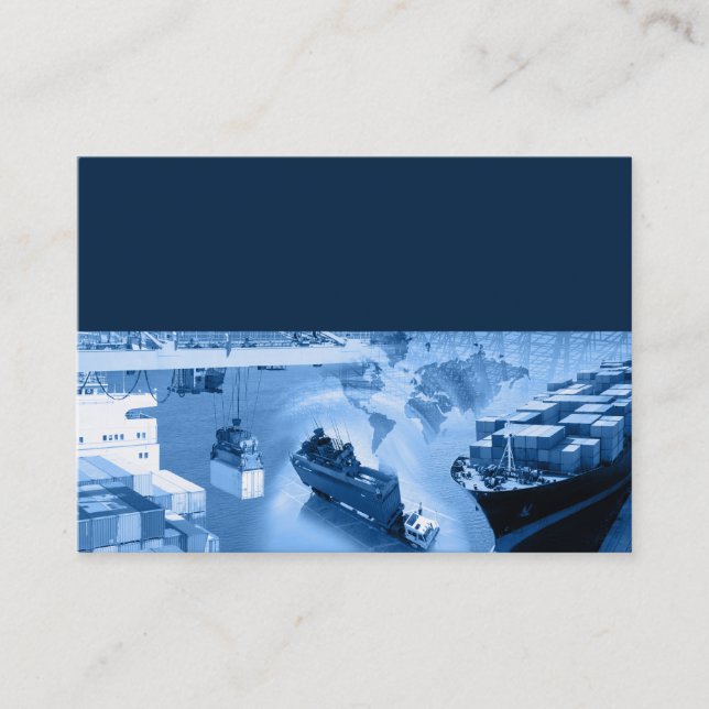 Bleu de carte de visite de modèle de logistique de (Devant)