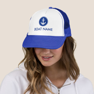 Bleu de casquette de bateau personnalisé par Ancr