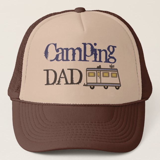 Bleu de casquette de camionneur de papa de camping (Devant)