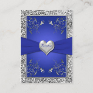 Bleu de cobalt et carte de clôture de coeur