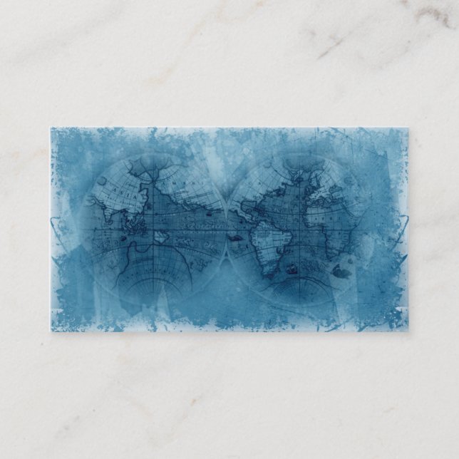 Bleu de globe de carte du monde d'antiquité de (Devant)