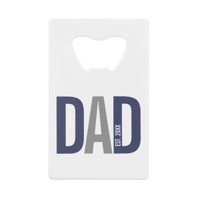 Bleu de marine moderne Papa personnalisé établi (Devant)