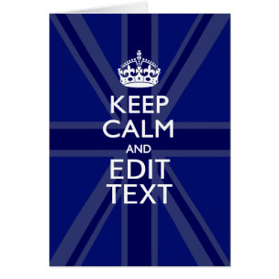 Bleu de minuit Gardez le calme Obtenez votre texte