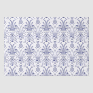 Bleu de papier de soie de soie de damassé de