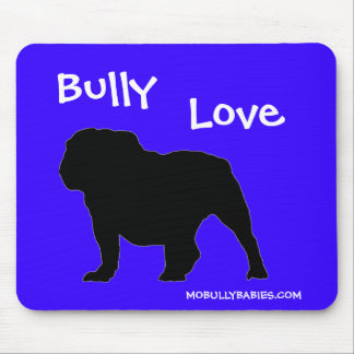 Bleu de tapis de souris de bouledogue