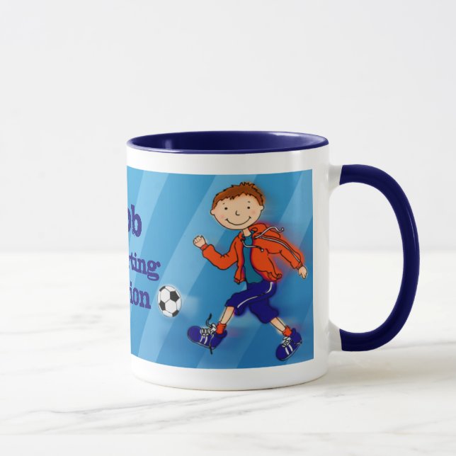 Bleu de tasse de champion du football du football (Droite)