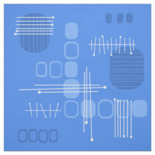 Bleu de tissu d'écorce Abstrait atomique