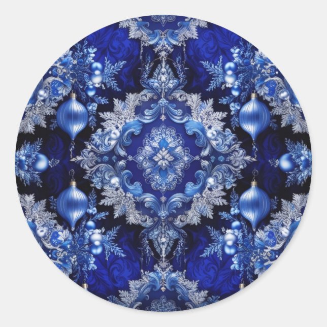 Bleu décoratif Sticker de vacances (Devant)