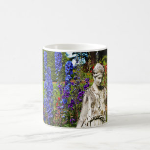Bleu delphinium jardin imprimer tasse de café