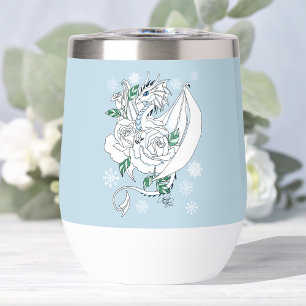 Bleu des flocons de neige du dragon blanc d'hiver