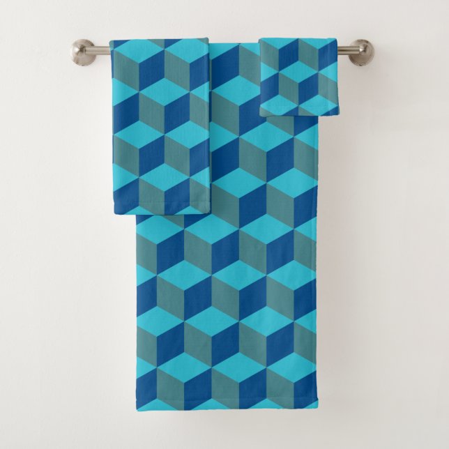 Bleu Diamant Conception - Ensemble de serviettes (En situation)