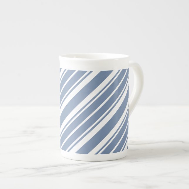 Bleu d'indigo, tasse de coutil blanche de (Devant droit)