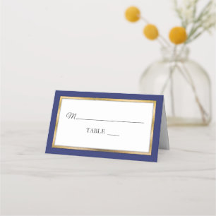 Bleu Doré Cartes De Place Blancs Simple Et Élé