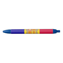 Drapeau Pays Andorre Stylo à bille rétractable
