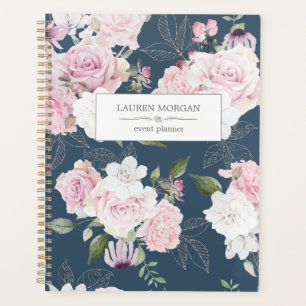 Bleu du jardin rose   Planificateur personnalisé
