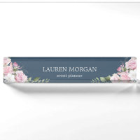 Bleu du jardin rose | Plaque signalitique nom