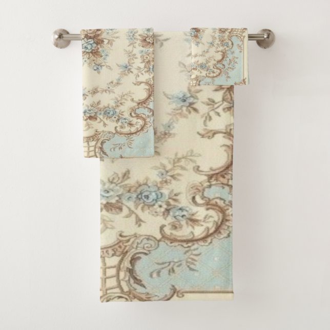 Bleu Dusty et Brown Floral Oriental (En situation)