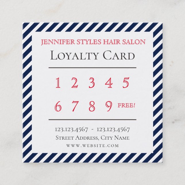 Bleu élégant de fidélité de motif de rayures (Devant)