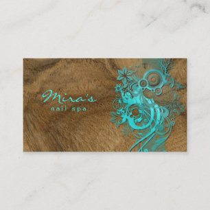Bleu en bois de aménagement floral de carte de