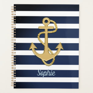 Bleu et Ancre or Nautique