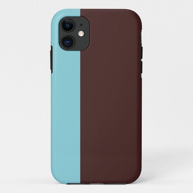 Bleu et Brown, coque iphone et couverture (Dos)