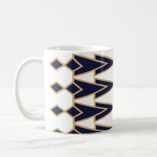 Bleu et Gold Bowties Café Mug