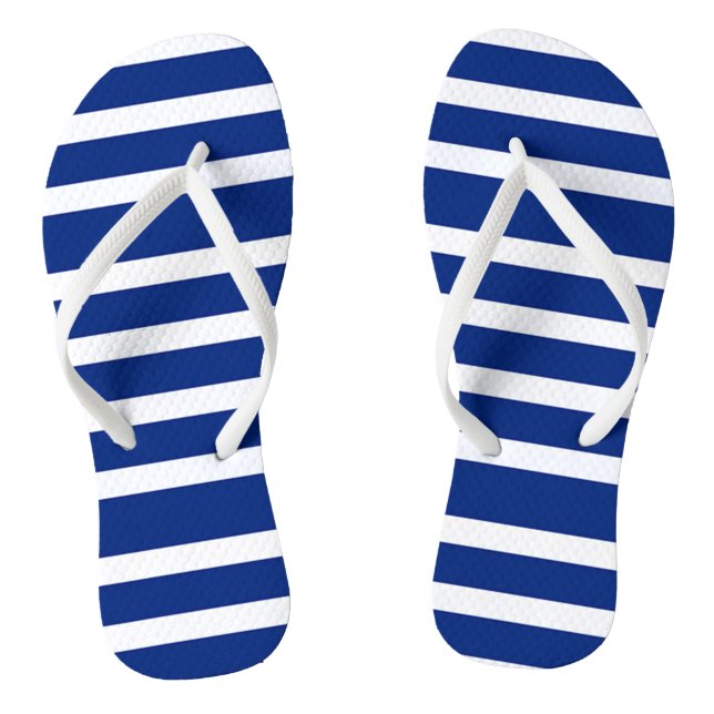 Bleu et tongs blancs de la marine (Semelle)