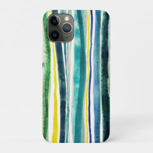 Bleu et vert rayures Coque-Mate coque iphone