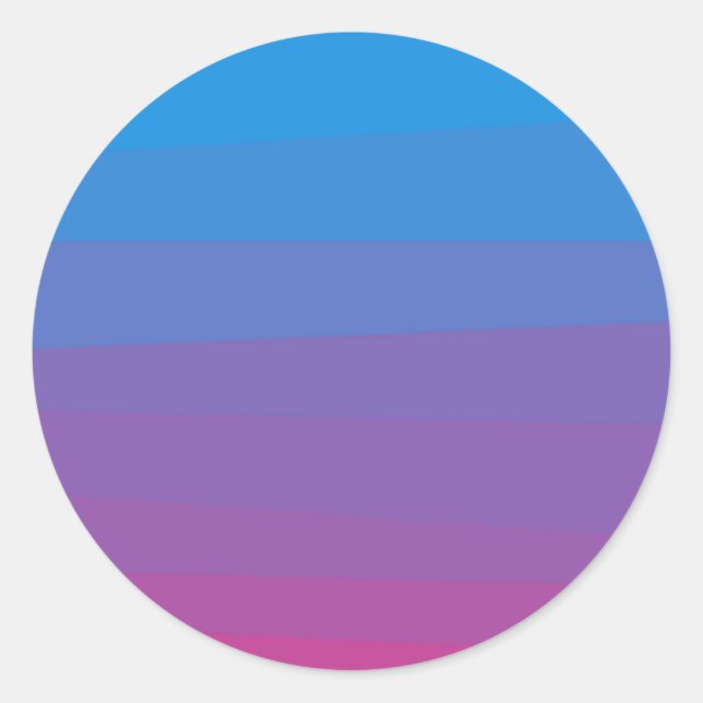 Bleu et violet ombre couleurs dégradé Sticker (Devant)