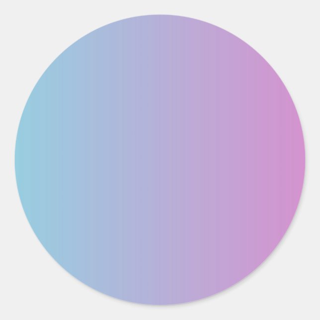 Bleu et violet ombre couleurs dégradé Sticker (Devant)