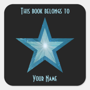 Bleu étoile autocollant plaque d'immatriculation n