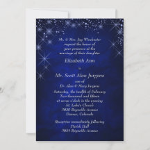 Bleu étoile Faire-part de mariage Formelle